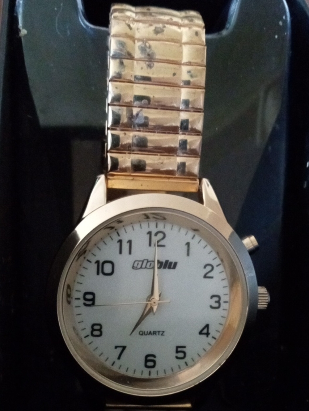 $2>>>>>Gold Tone Gloweez Quartz Wristwatch - White Dial